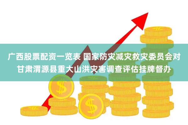 广西股票配资一览表 国家防灾减灾救灾委员会对甘肃渭源县重大山洪灾害调查评估挂牌督办